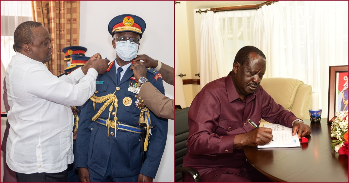 Former president Uhuru Kenyatta and Azimio La Umoja leader Raila Odinga missed General Francis Ogolla's burial.